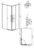 Душевой уголок Grossman Galaxy 300.K33.01.1280.21.02 120х80 стекло прозрачное профиль черный без поддона
